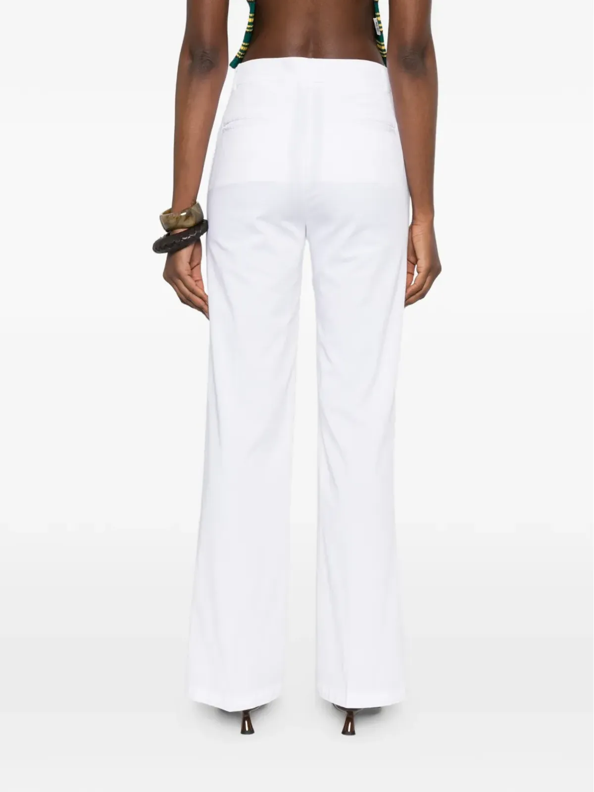 40 WEFT Thea white straight trousers - 画像4
