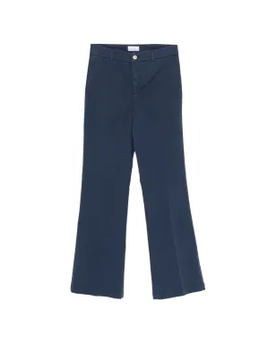 40 WEFT Thea ジップアップストレートパンツ（ブルー） - サムネイル1