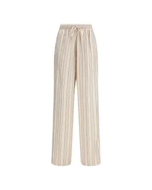 Umit Benan Michelle striped trousers - Neutrals - サムネイル1