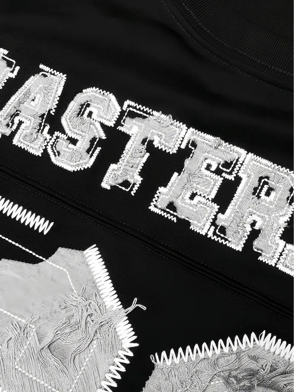 Mastermind Japan ダメージ加工パッチTシャツ ブラック - 画像5