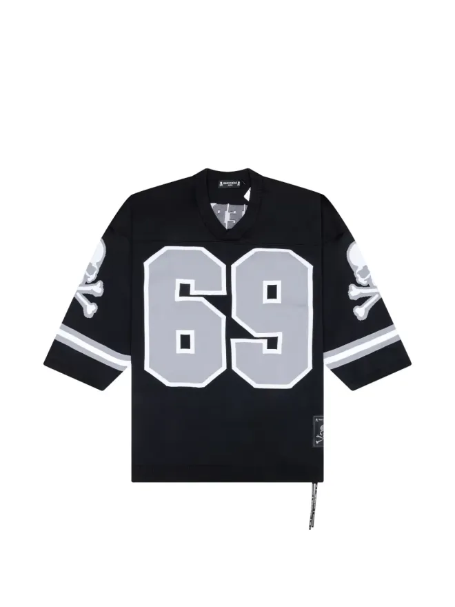 mastermind JAPAN Mastermind Japan Vネック ナンバーグラフィック Tシャツ - ブラックの商品画像