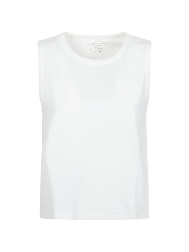 Majestic Filatures Majestic Filatures クルーネック ノースリーブトップの商品画像