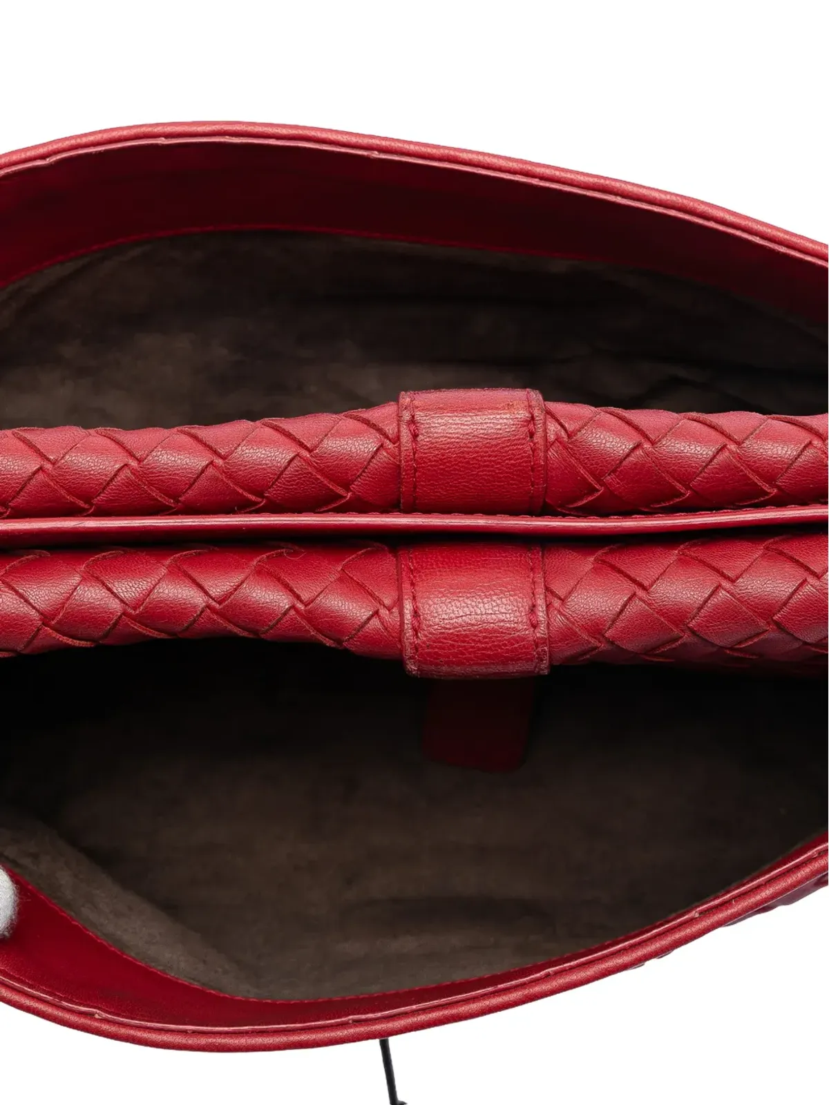 Bottega Veneta Pre-Owned ナッパ・イントレッチャート ダブルサイド・フラップ メッセンジャーバッグ（クロスボディ） - レッド - 画像5