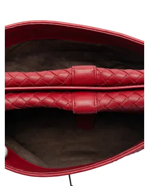 Bottega Veneta Pre-Owned ナッパ・イントレッチャート ダブルサイド・フラップ メッセンジャーバッグ（クロスボディ） - レッド - サムネイル5