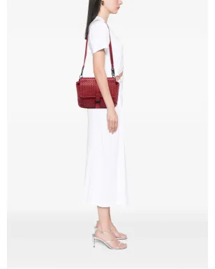 Bottega Veneta Pre-Owned ナッパ・イントレッチャート ダブルサイド・フラップ メッセンジャーバッグ（クロスボディ） - レッド - サムネイル2