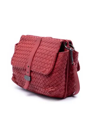 Bottega Veneta Pre-Owned ナッパ・イントレッチャート ダブルサイド・フラップ メッセンジャーバッグ（クロスボディ） - レッド - サムネイル3