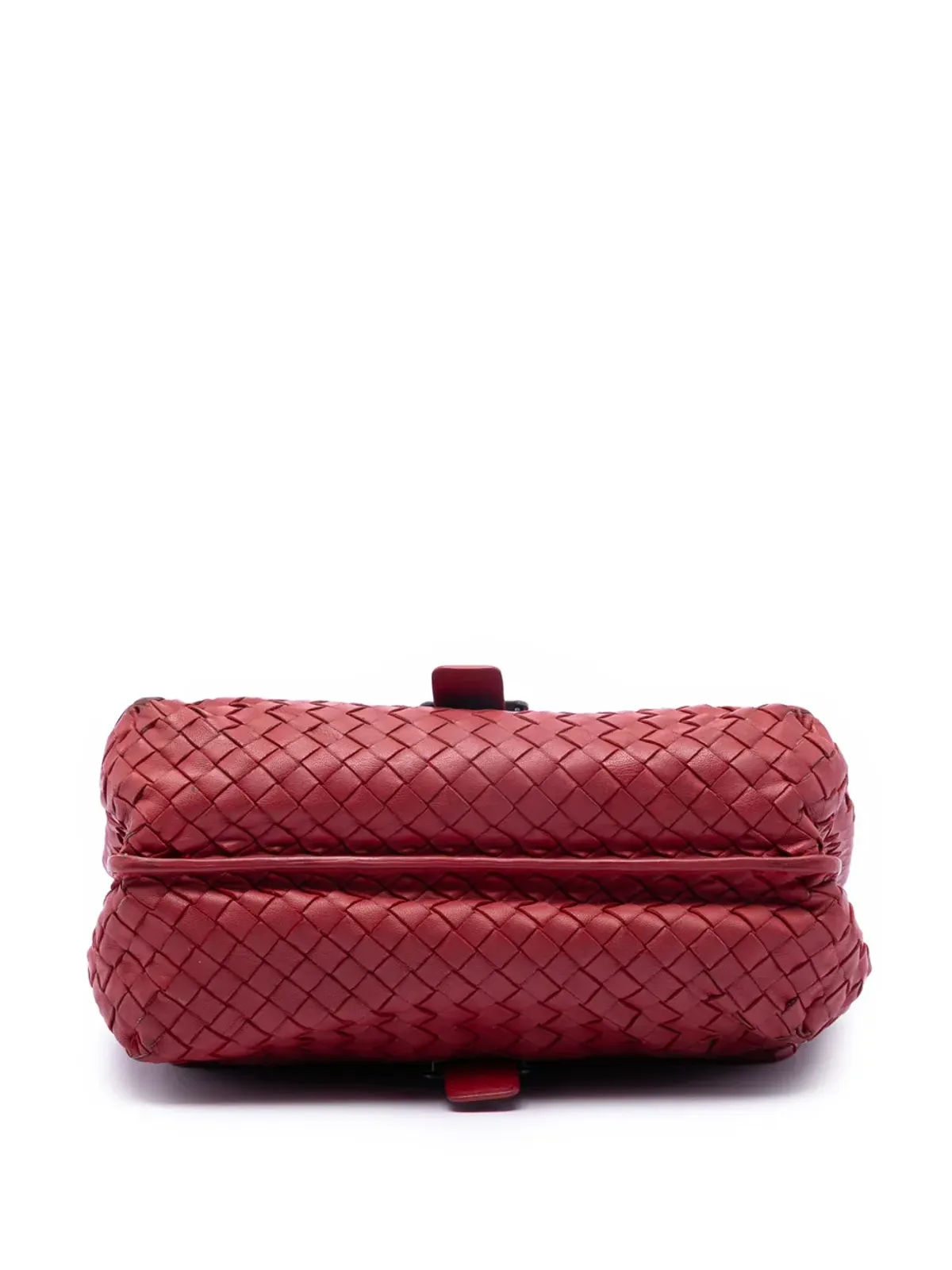 Bottega Veneta Pre-Owned ナッパ・イントレッチャート ダブルサイド・フラップ メッセンジャーバッグ（クロスボディ） - レッド - 画像4