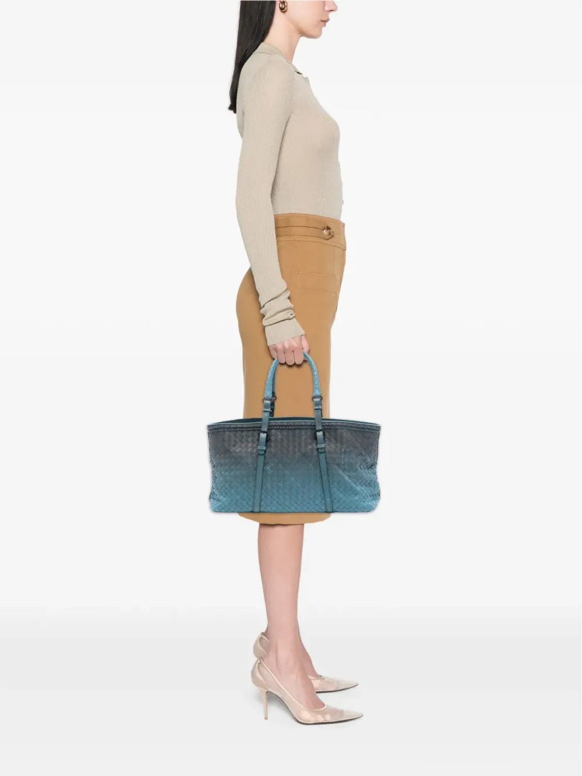 Bottega Veneta Pre-Owned Ombre Nappa Intrecciato トートバッグ - 画像2