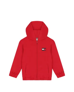 Tommy Hilfiger Junior フード付きジップファスナー付きスウェットシャツ - レッド - サムネイル1