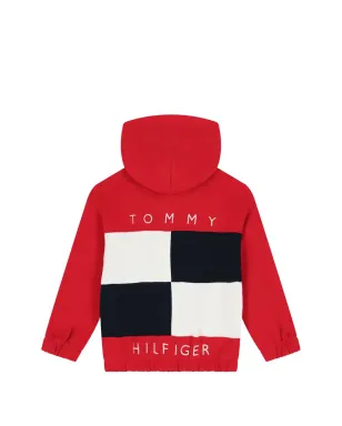 Tommy Hilfiger Junior フード付きジップファスナー付きスウェットシャツ - レッド - サムネイル2