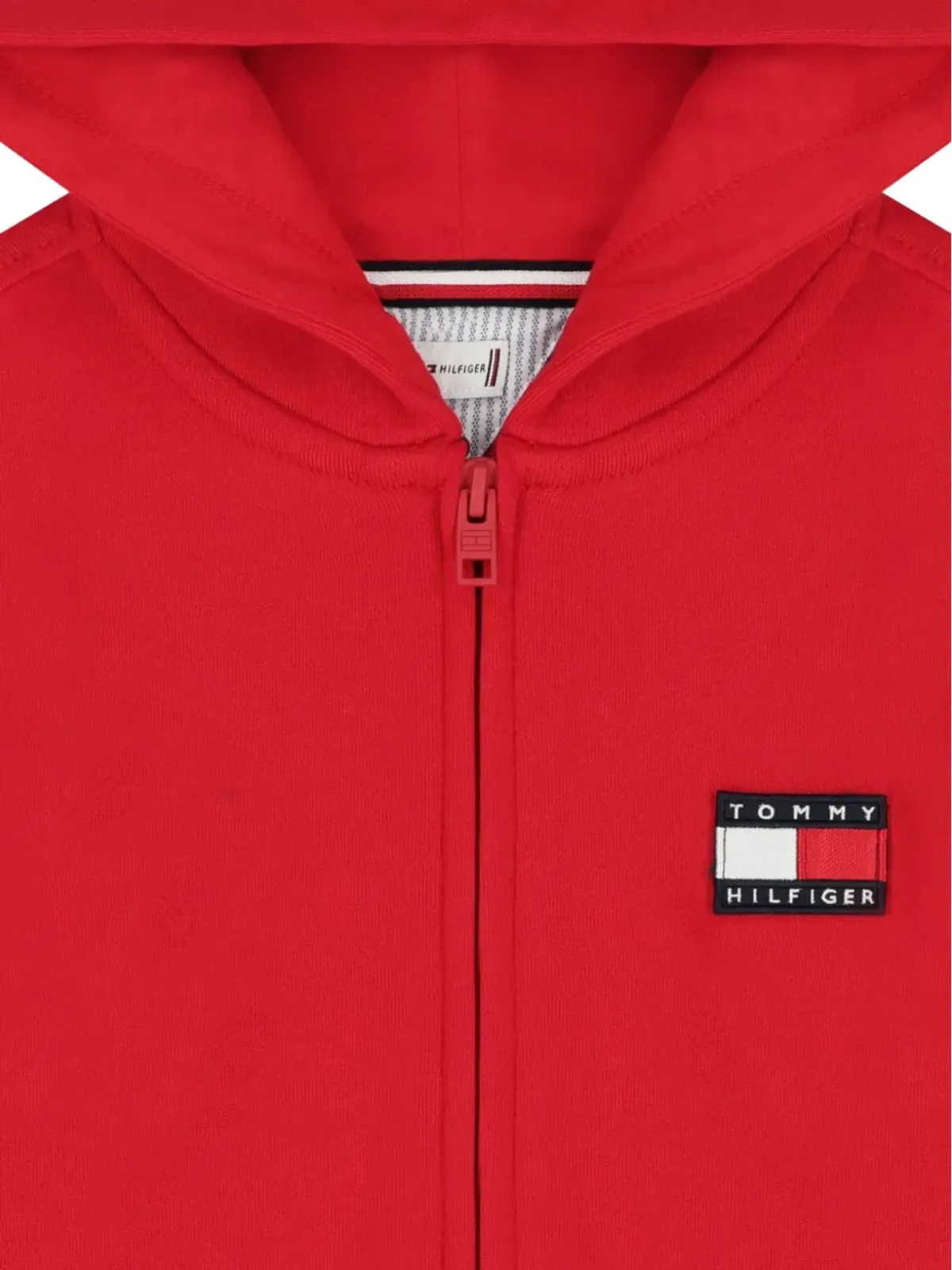 Tommy Hilfiger Junior フード付きジップファスナー付きスウェットシャツ - レッド - 画像3