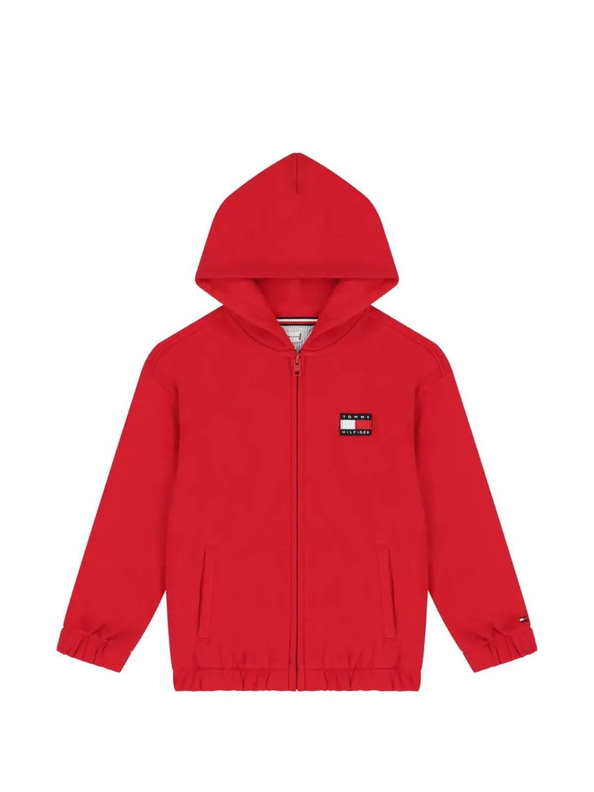 Tommy Hilfiger Junior フード付きジップファスナー付きスウェットシャツ - レッド - 画像4
