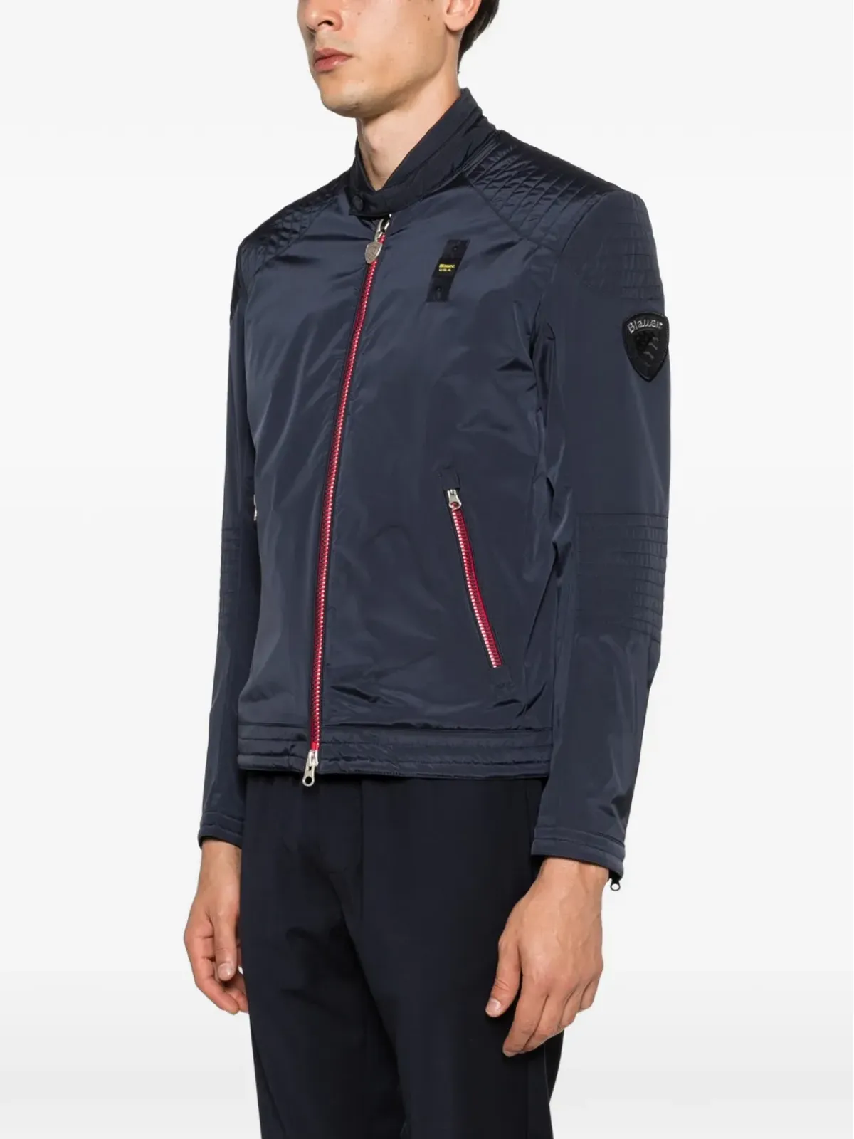 Blauer Thayer キルテッドジップジャケット - ブルー - 画像3