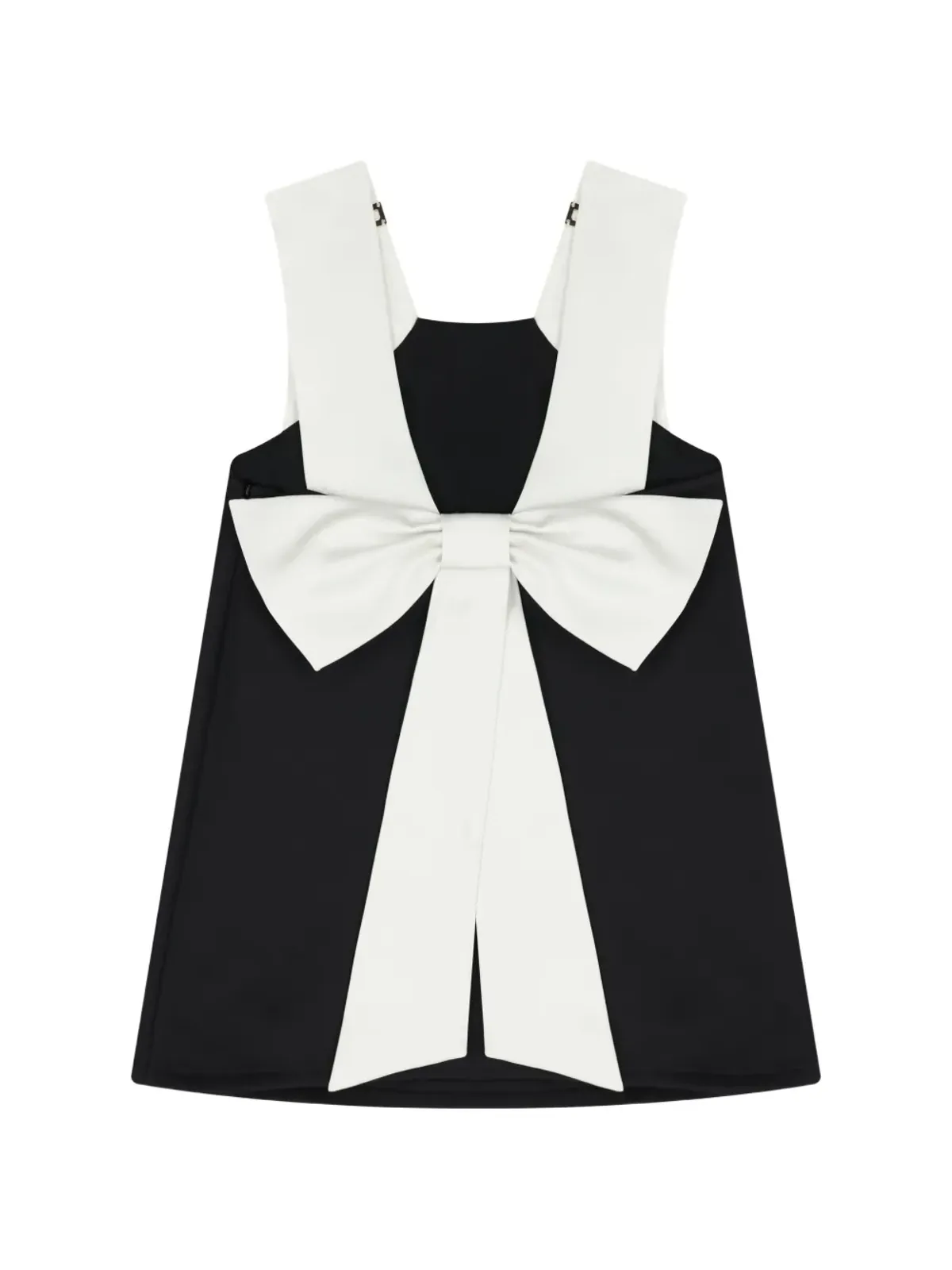 Elisabetta Franchi Kids ボウ・トラペーズドレス - Black - 画像2