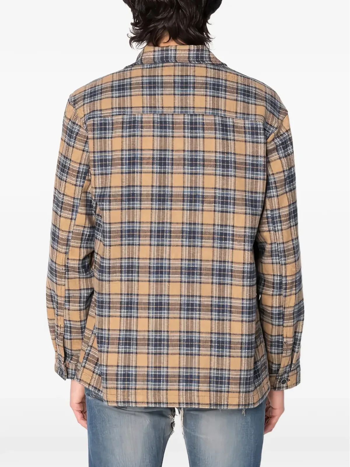 Naked and Famous ワークフラップポケット付きフランネルシャツ - 画像3