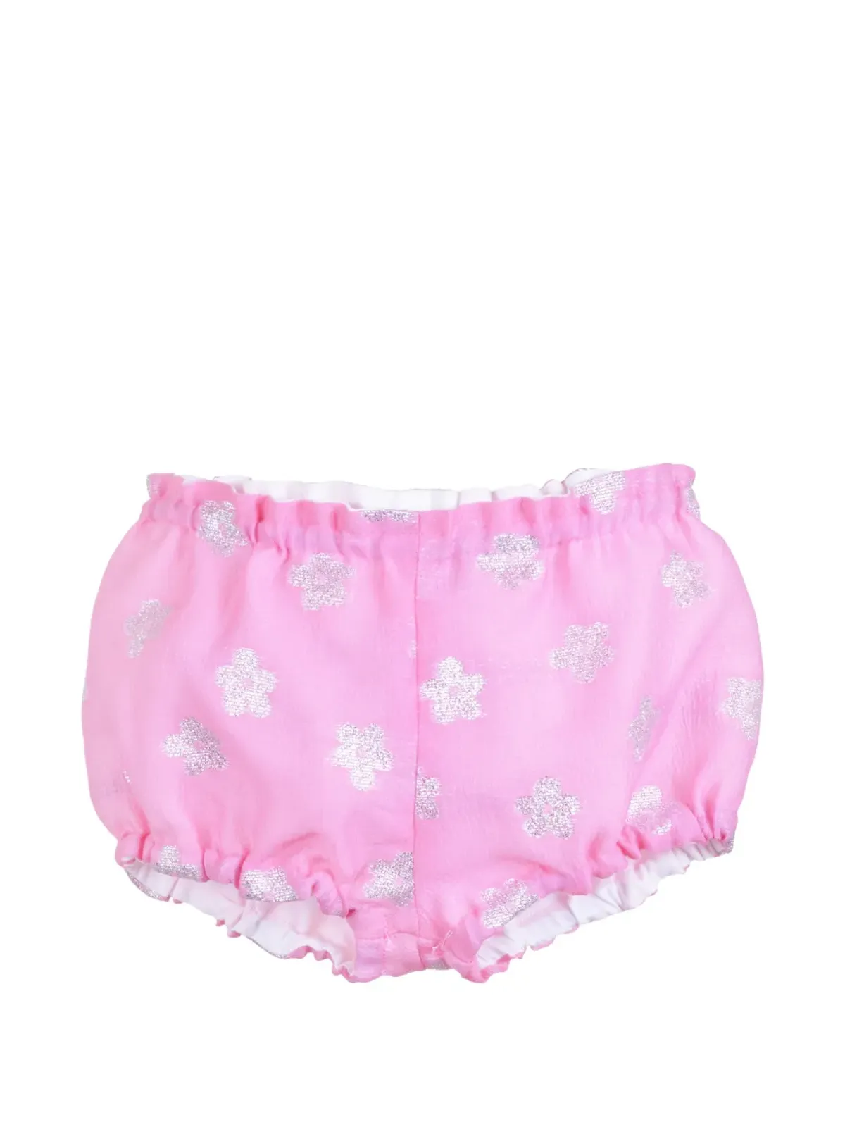 Hucklebones London ピンクのパフスリーブ・リボンディテール ドレスとブルマーのセット - 画像3