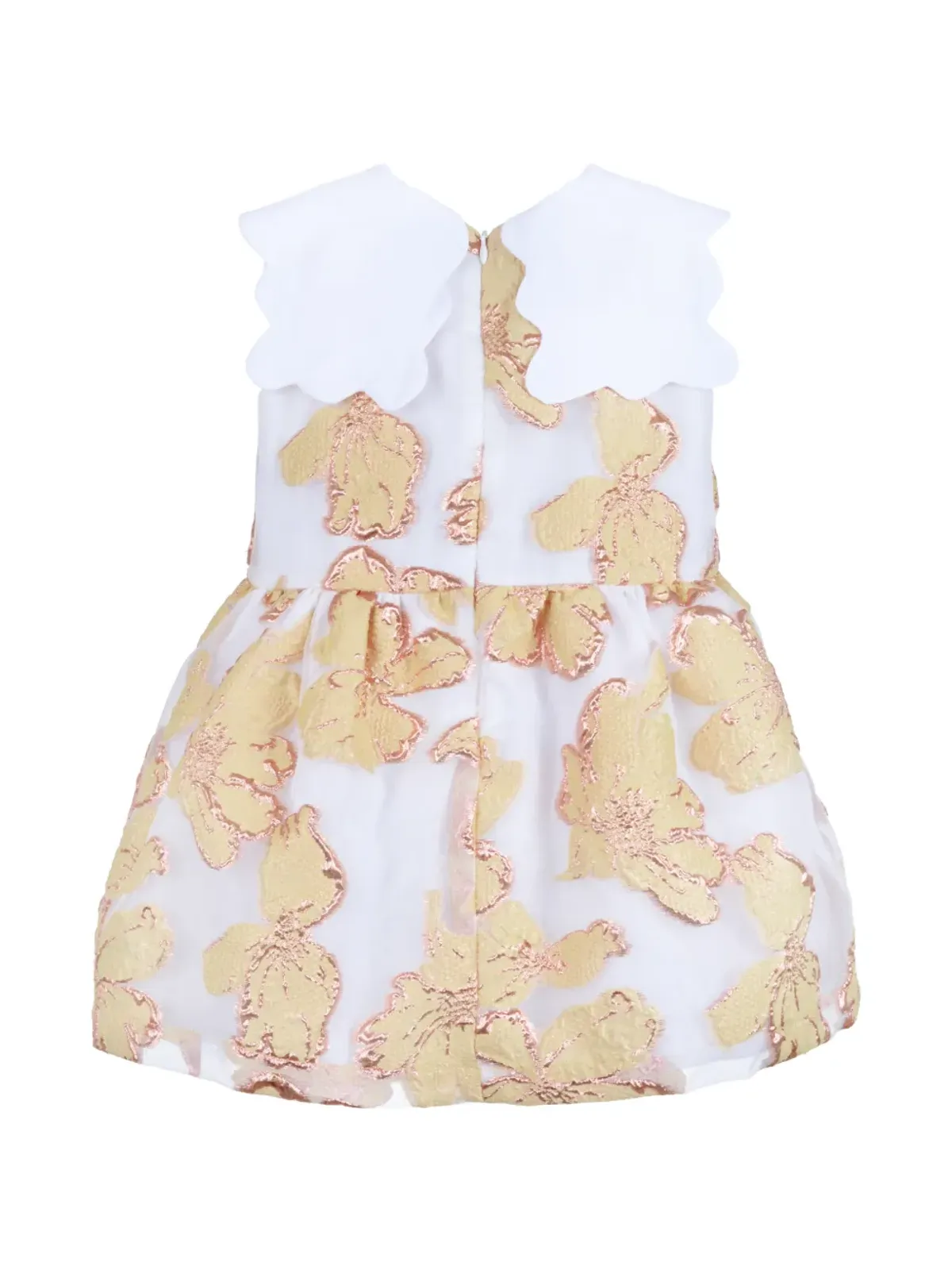 Hucklebones London 花柄ジャカードスカラップドレス - 画像3