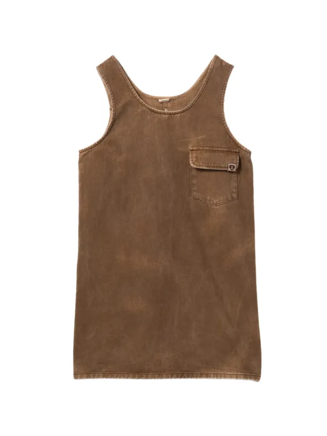 APEE™ by *A BATHING APE® APEE™ by *A BATHING APE® ブラウンのロゴ刺繍ノースリーブドレスの商品画像