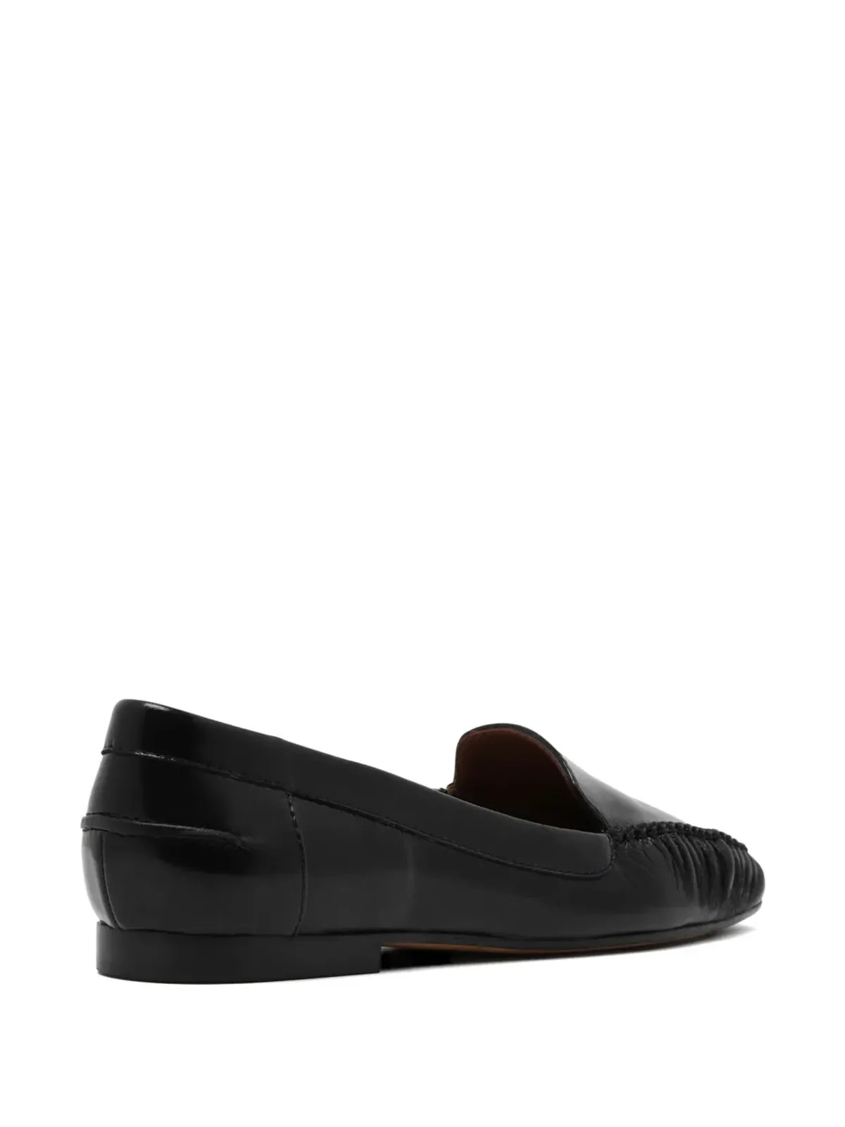 Pollini scallop-trim leather loafers - Black - 画像3