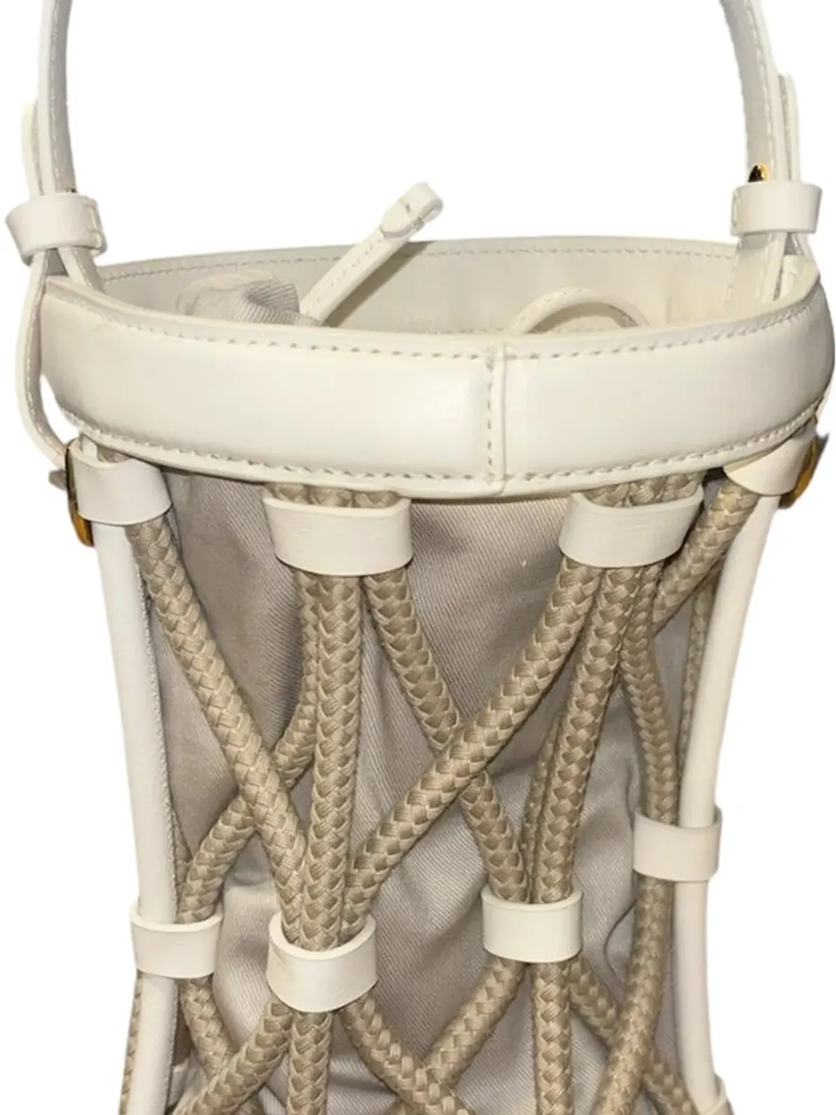 Coccinelle Koi woven bucket bag - White - 画像2