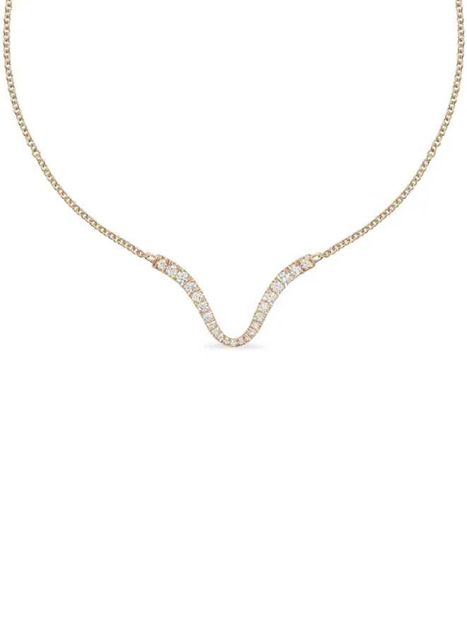 Melissa Kaye Melissa Kaye クララ ダイヤモンド ネックレス - ゴールドの商品画像