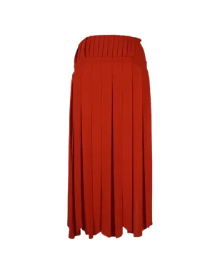 Lanvin Pre-Owned プリーツ膝丈スカート レッド - サムネイル2
