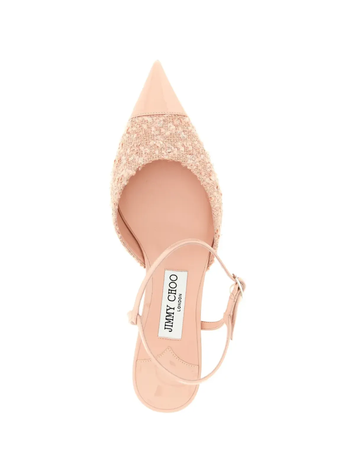 Jimmy Choo ピンクのパールペンダント・スリングバックパンプス - 画像4
