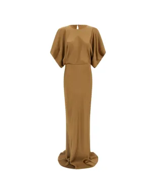 Norma Kamali ドレープスリーブ マキシドレス - サムネイル1