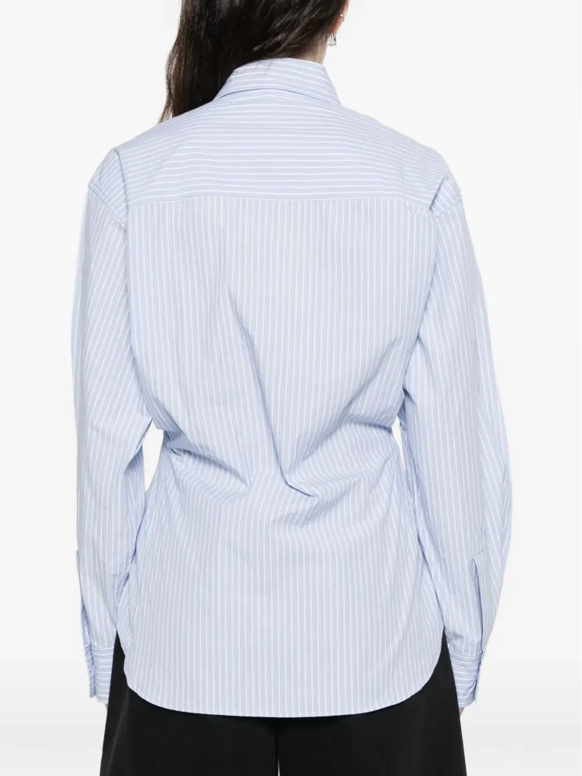 AGOLDE striped chest-pocket shirt - Blue - 画像4