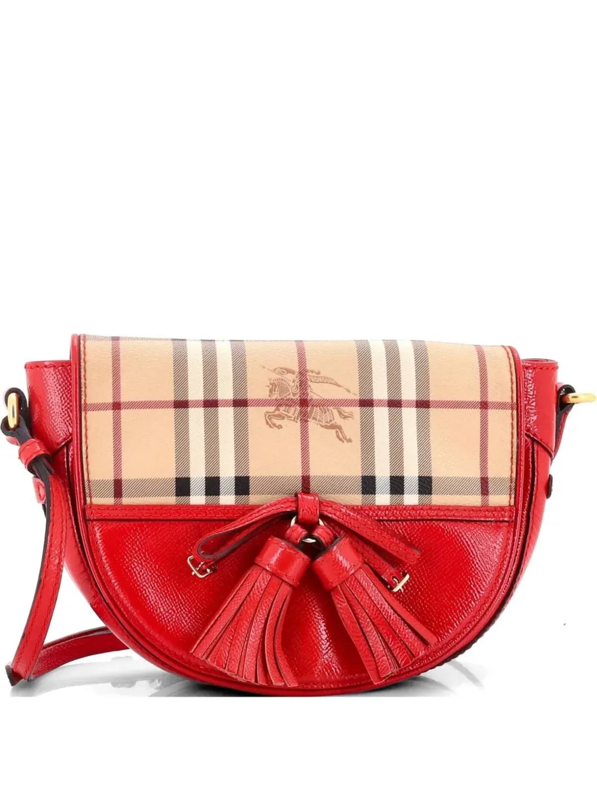 Burberry Pre-Owned Maydown Haymarket コーティングキャンバスとレザー クロスボディバッグ - Neutrals - 画像1