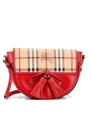 Burberry Pre-Owned Maydown Haymarket コーティングキャンバスとレザー クロスボディバッグ - Neutrals - サムネイル1