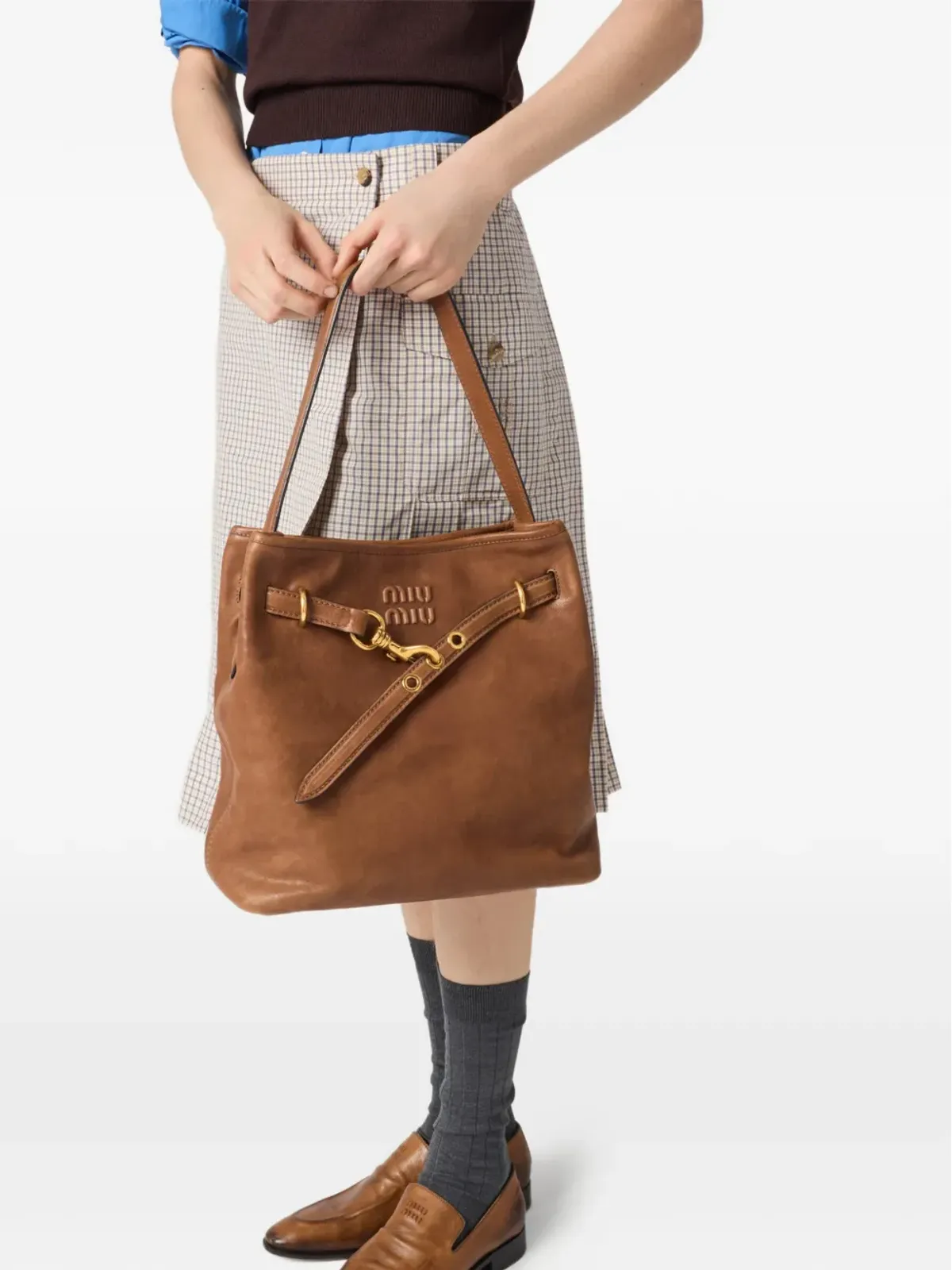 Miu Miu アヴェンチュア ナパレザー バケットバッグ - 画像2