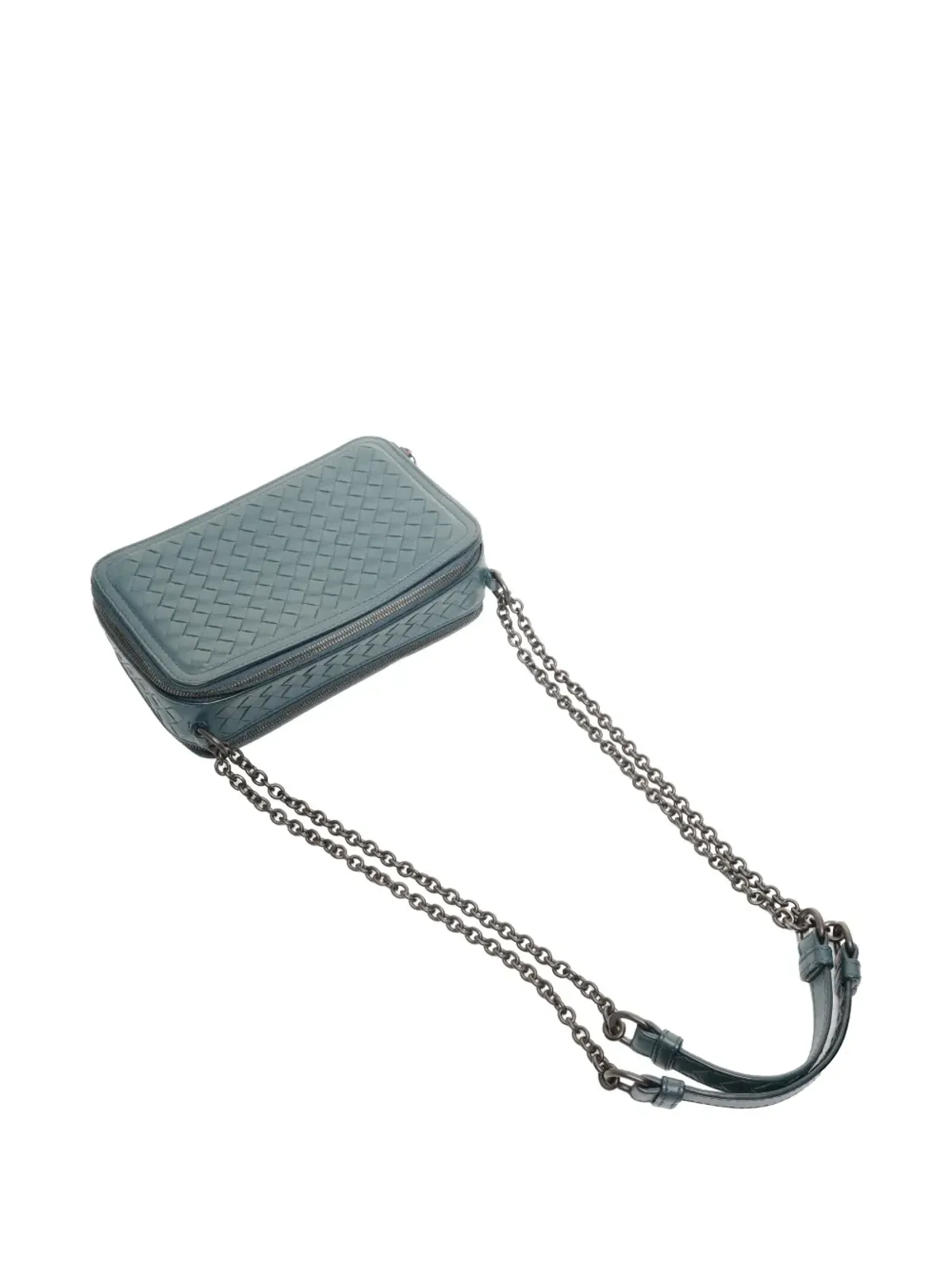 Bottega Veneta Pre-Owned イントレチャート チェーン クロスボディバッグ - 画像4
