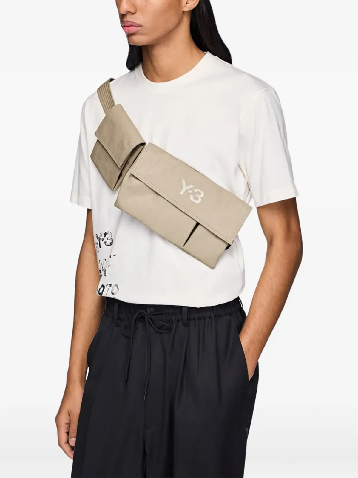 Y-3 ロゴプリント ベルトバッグ - 画像3