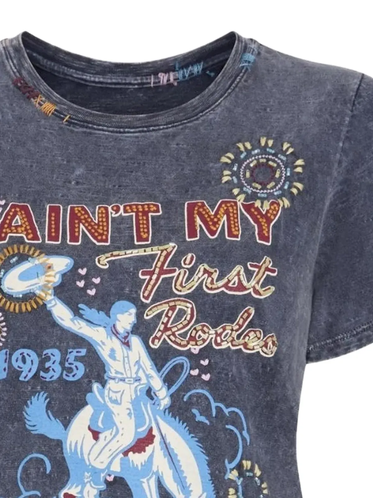Cinq A Sept Aint My First Rodeo graphic T-shirt - Blue - 画像2