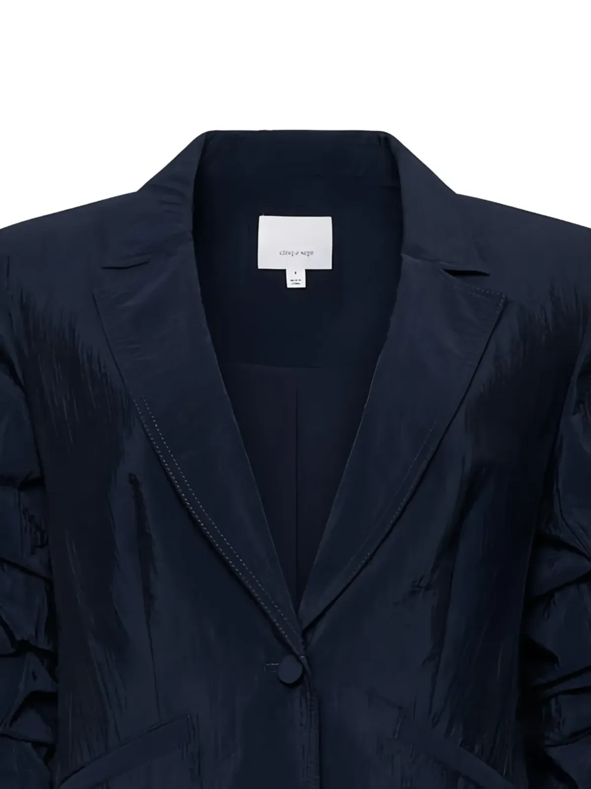 Cinq A Sept ruched woven blazer - Blue - 画像2