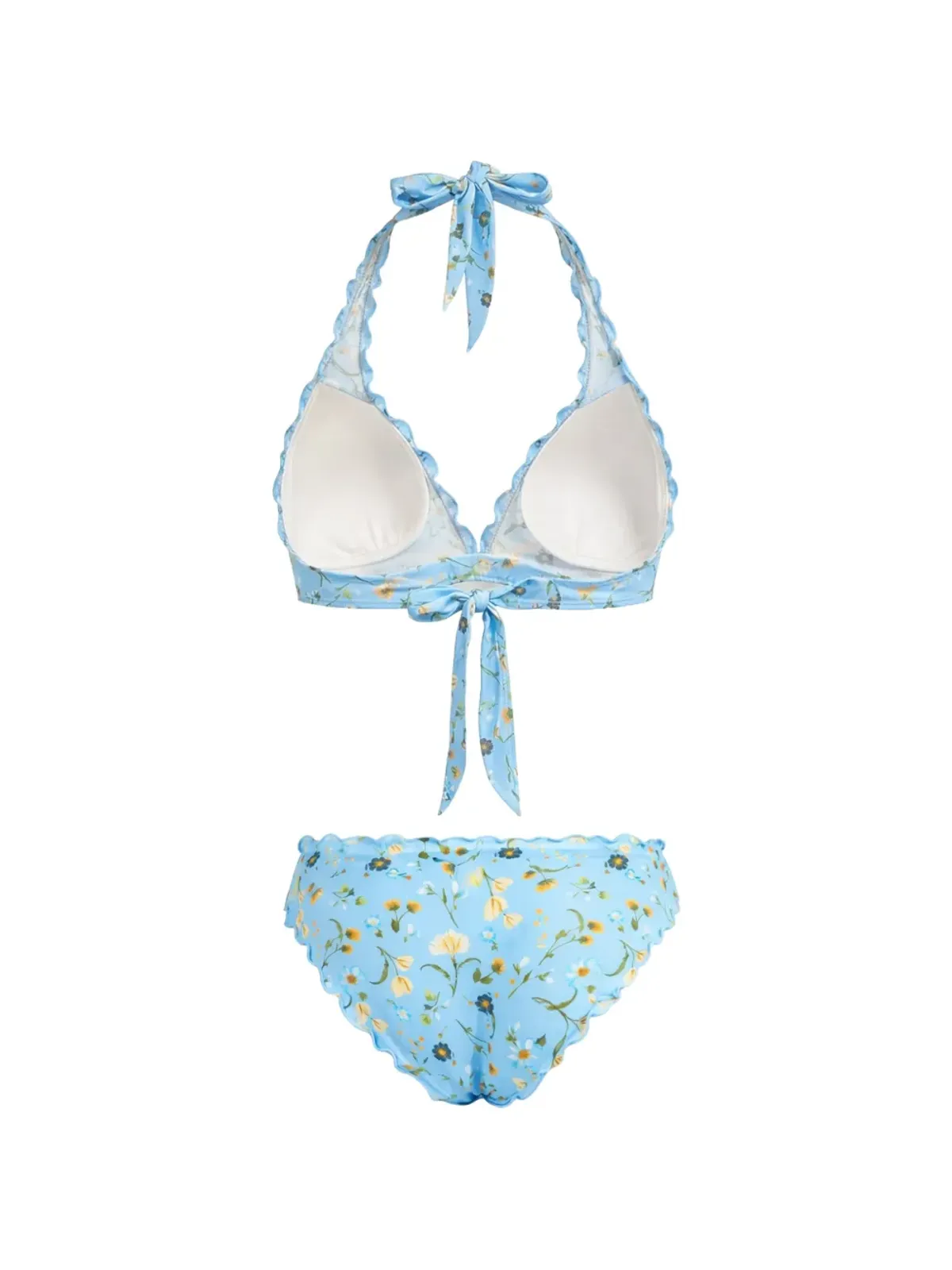Seafolly フリル付き花柄プリントビキニ - ブルー - 画像2