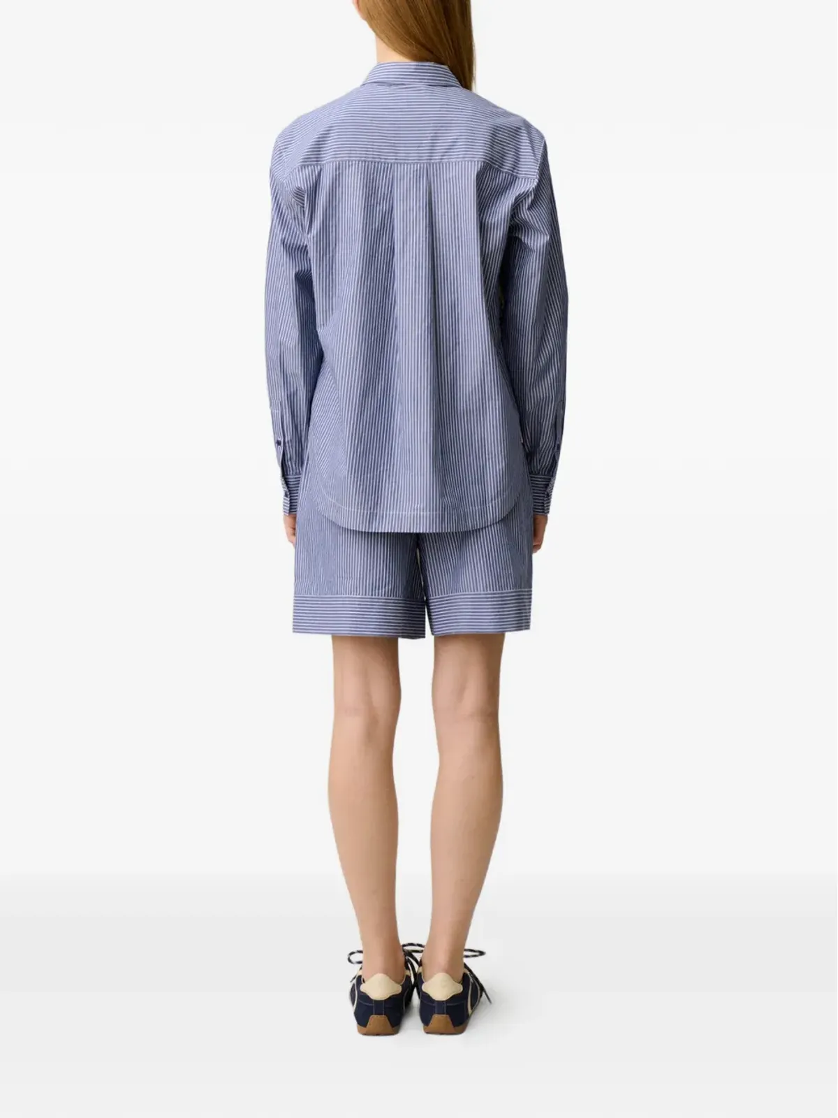 Claudie Pierlot ストライプ刺繍シャツ - ブルー - 画像4