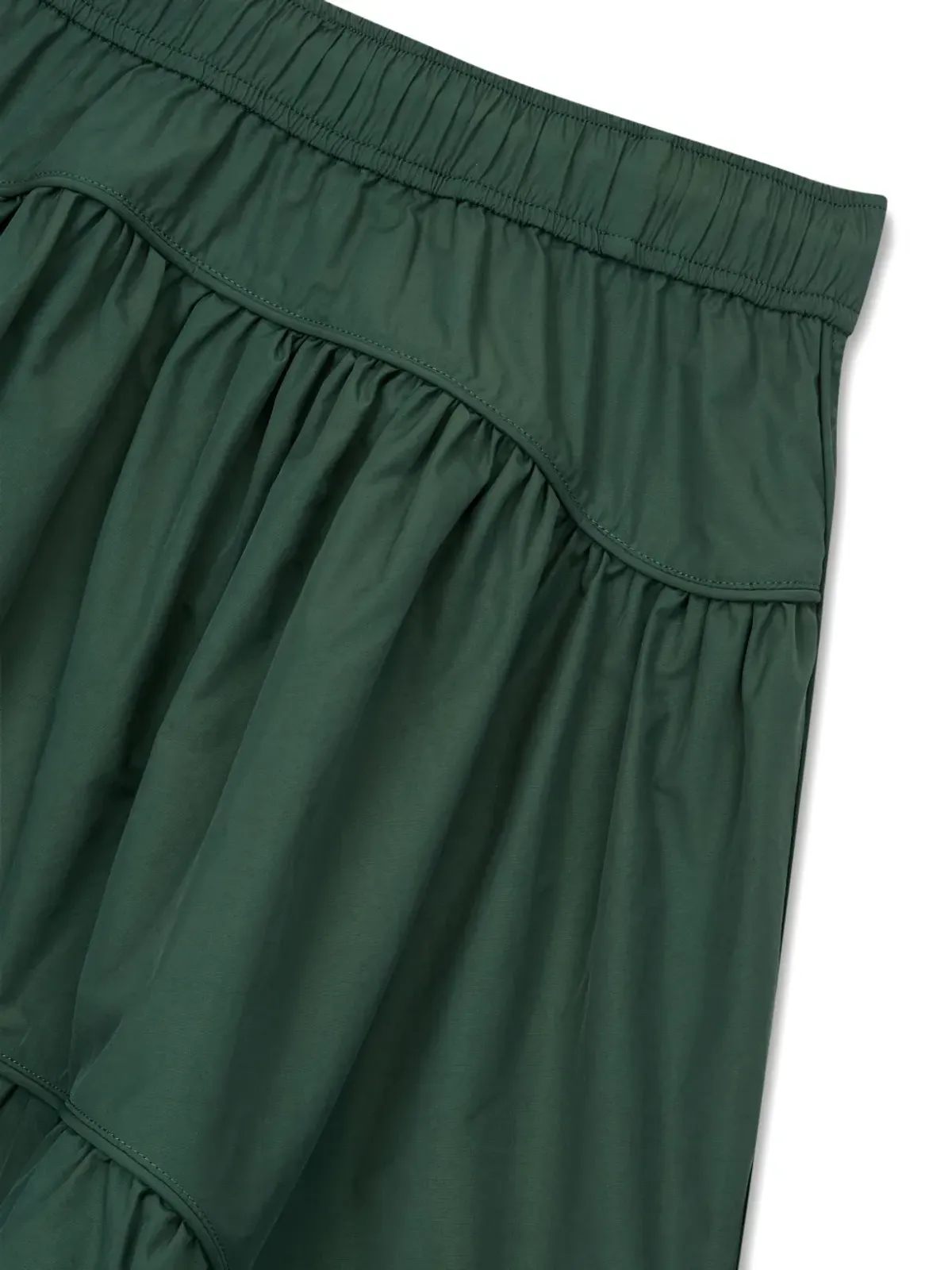 TOMBOY トムボーイ tiered drawstring-fastening A-line skirt - グリーン - 画像5