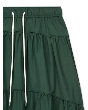 TOMBOY トムボーイ tiered drawstring-fastening A-line skirt - グリーン - サムネイル4
