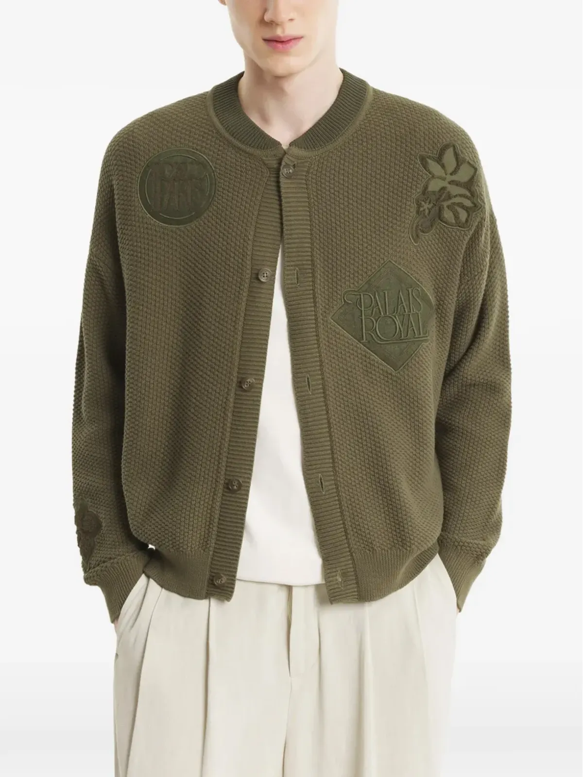 Maison Kitsuné ボタン付きアップリケカーディガン - 画像2