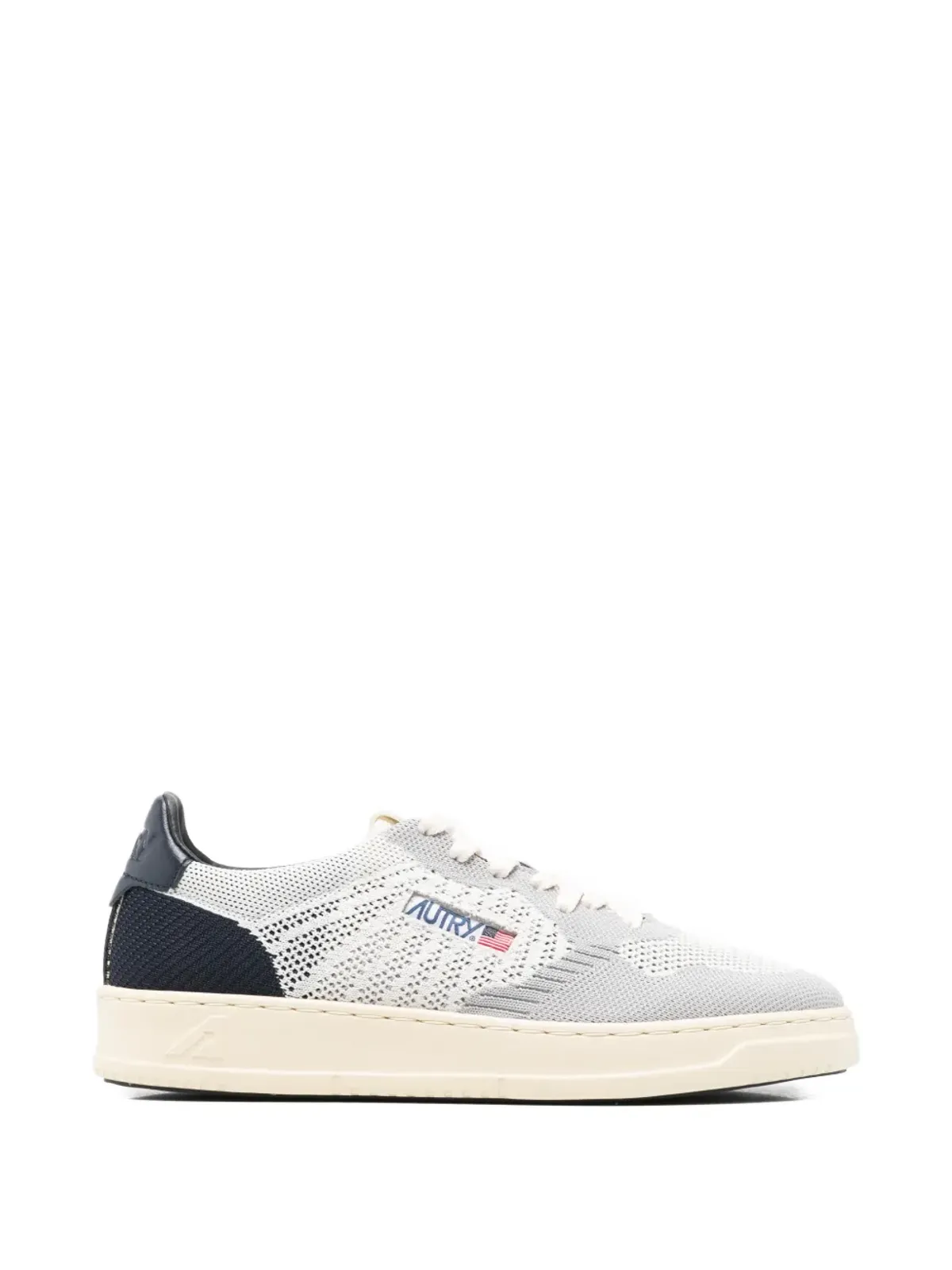 Autry knitted panelled sneakers - Grey - 画像1
