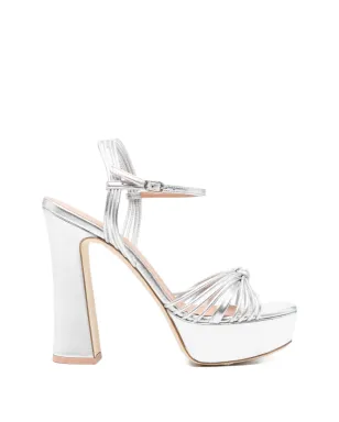Malone Souliers 結び目ストラップのプラットフォームサンダル - シルバー - サムネイル1