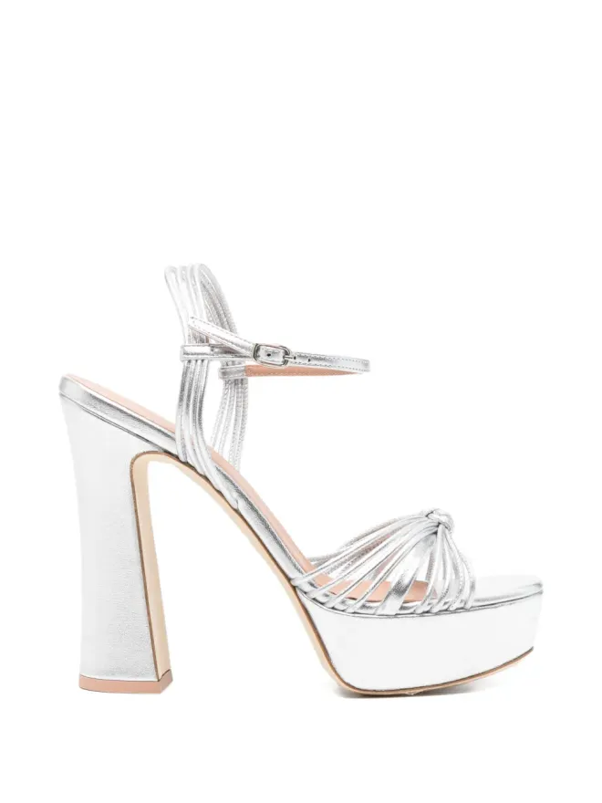 Malone Souliers Malone Souliers 結び目ストラップのプラットフォームサンダル - シルバーの商品画像