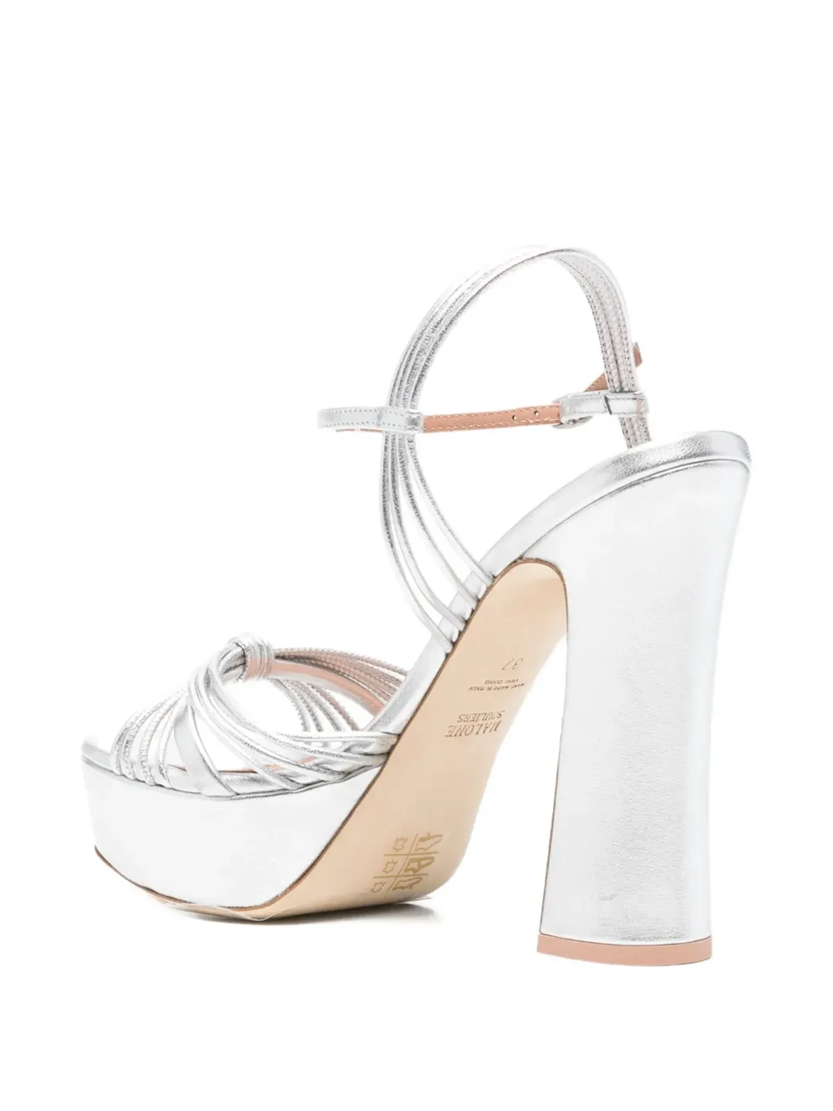 Malone Souliers 結び目ストラップのプラットフォームサンダル - シルバー - 画像3