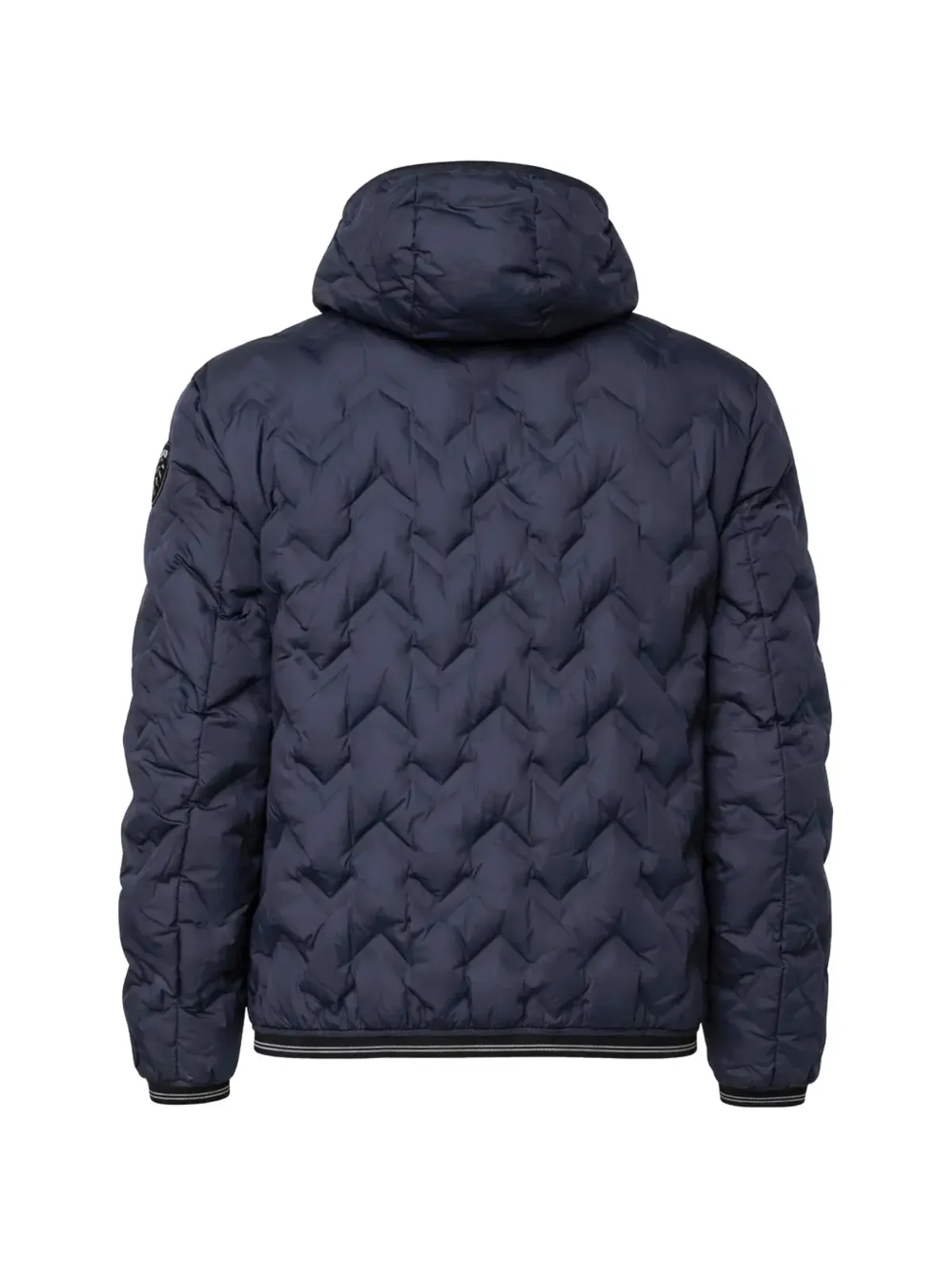 Blauer フード付きキルテッドパディッドジャケット - 画像2