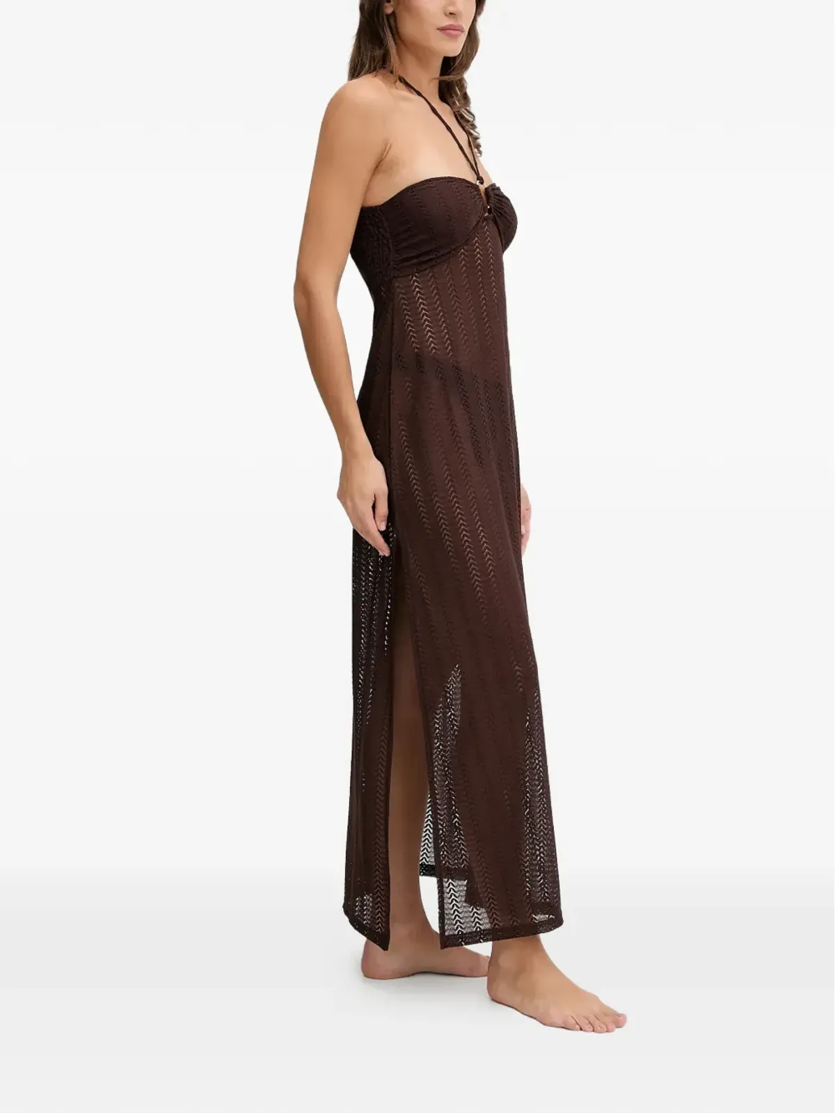 Melissa Odabash Harriet ring-detail halterneck maxi dress - 画像2