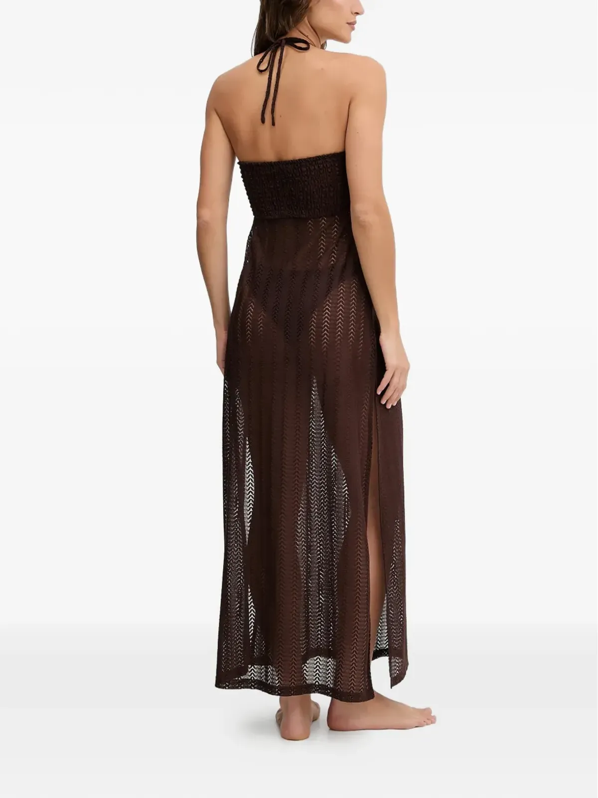 Melissa Odabash Harriet ring-detail halterneck maxi dress - 画像3