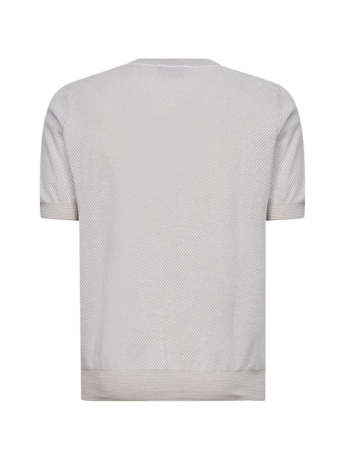 D4.0 ストライプ柄のリブ編みクルーネックTシャツ - 画像2