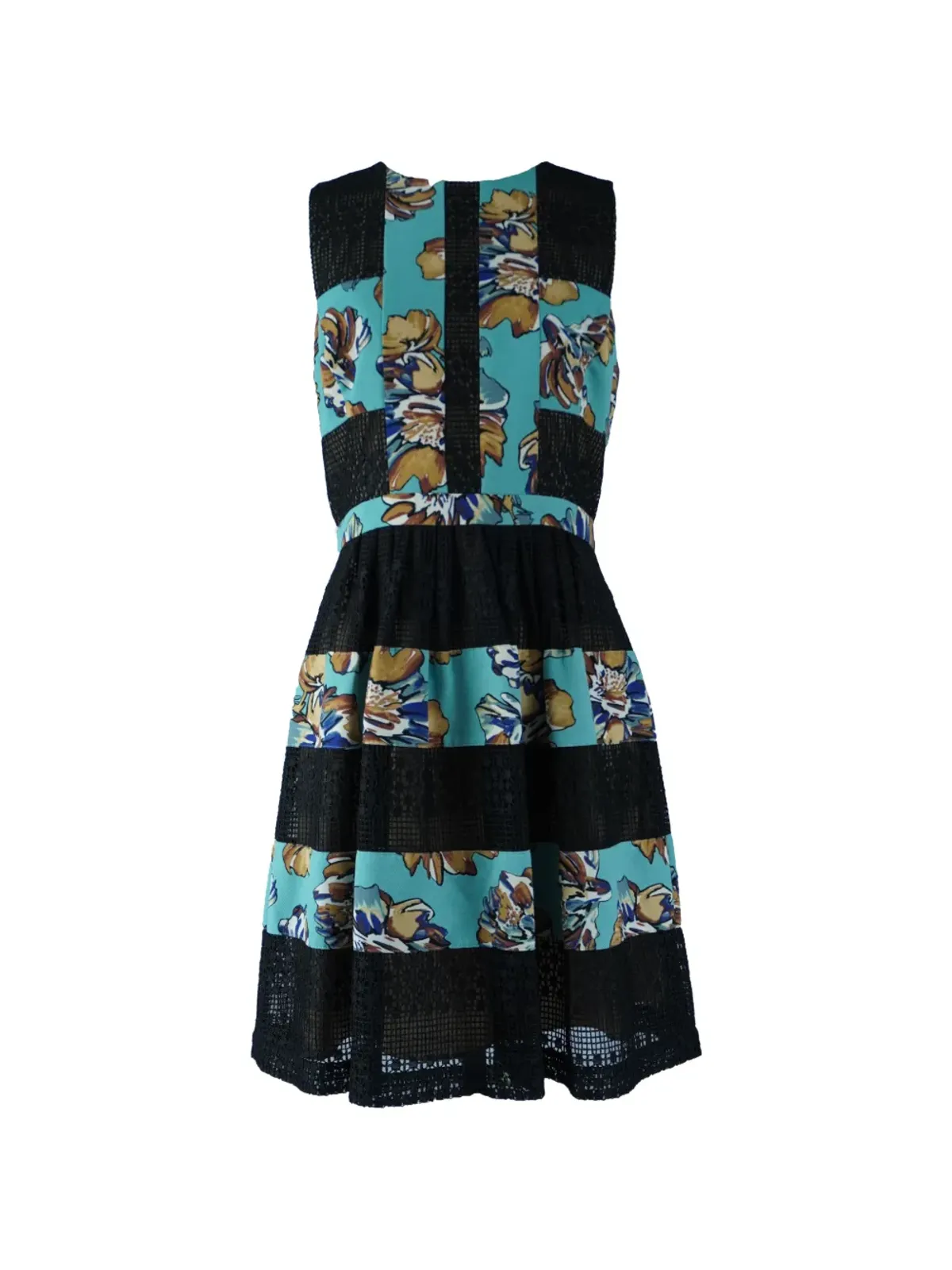 BCBG Max Azria レース花柄プリントドレス - 画像1